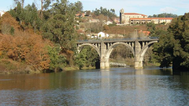 El río Lérez a su paso por Pontevedra.