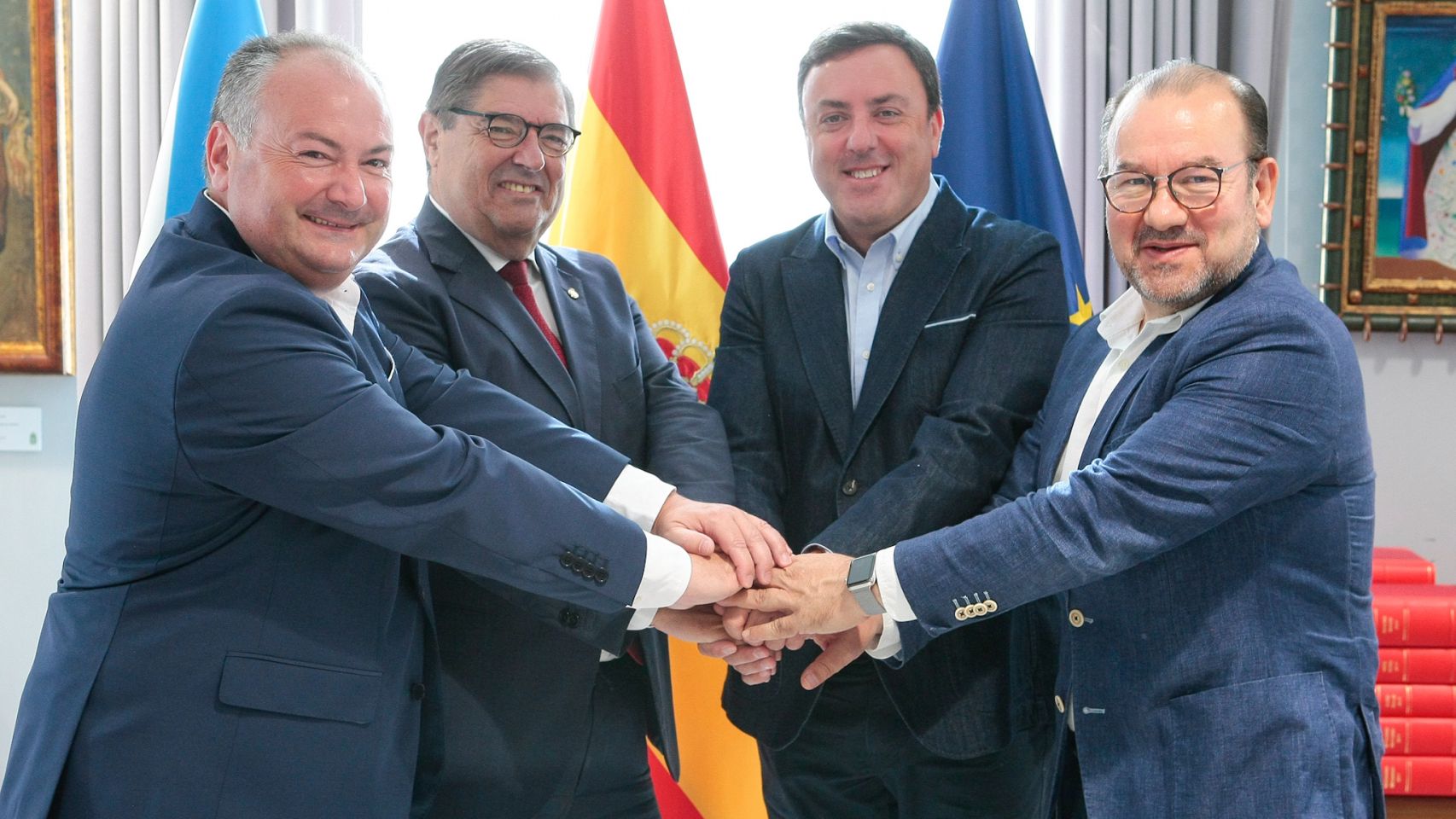 Firma convenio de colaboración entre Diputación, UDC y USC