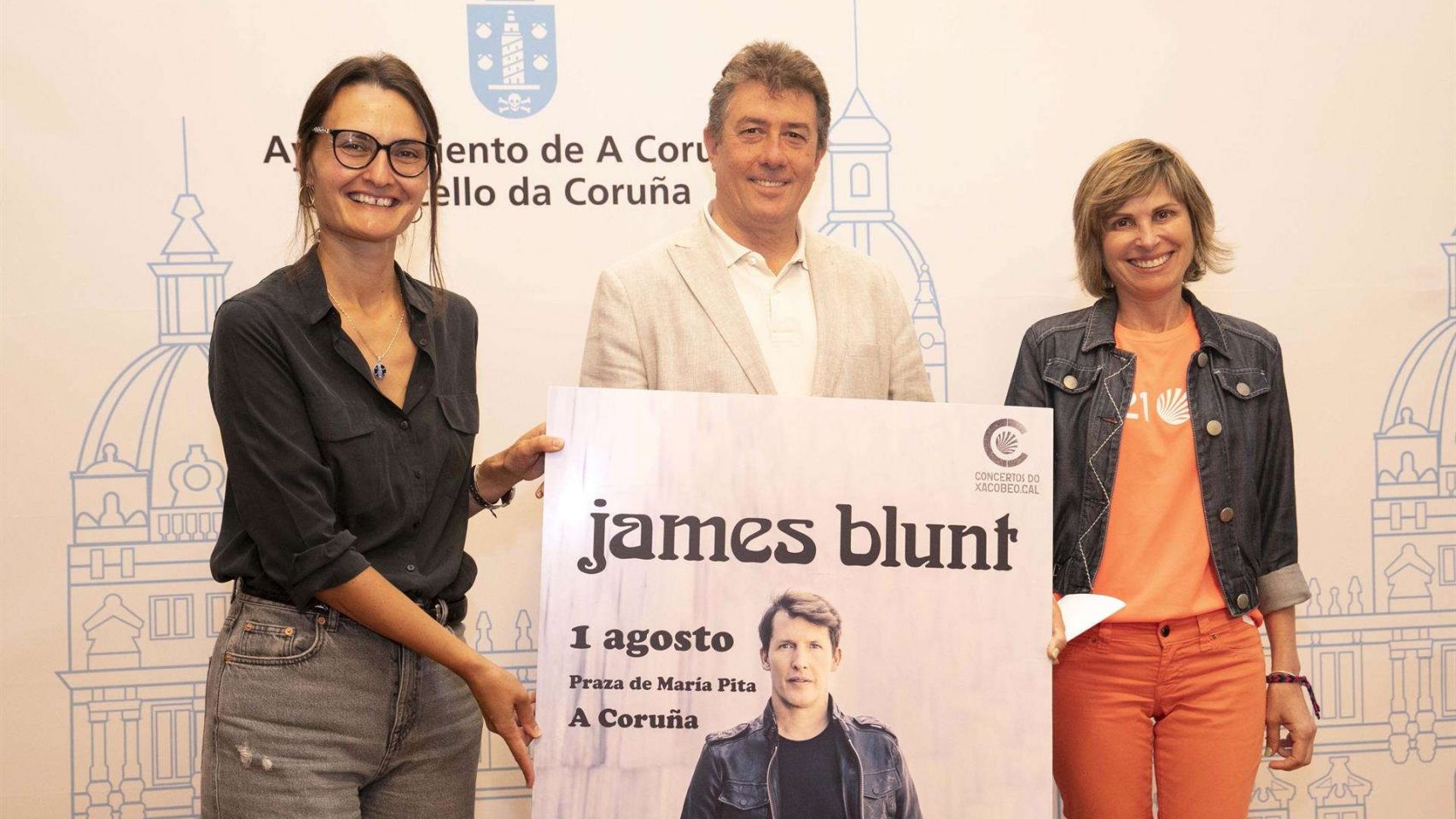 El concierto de James Blunt abrirá las fiestas de María Pita de A Coruña