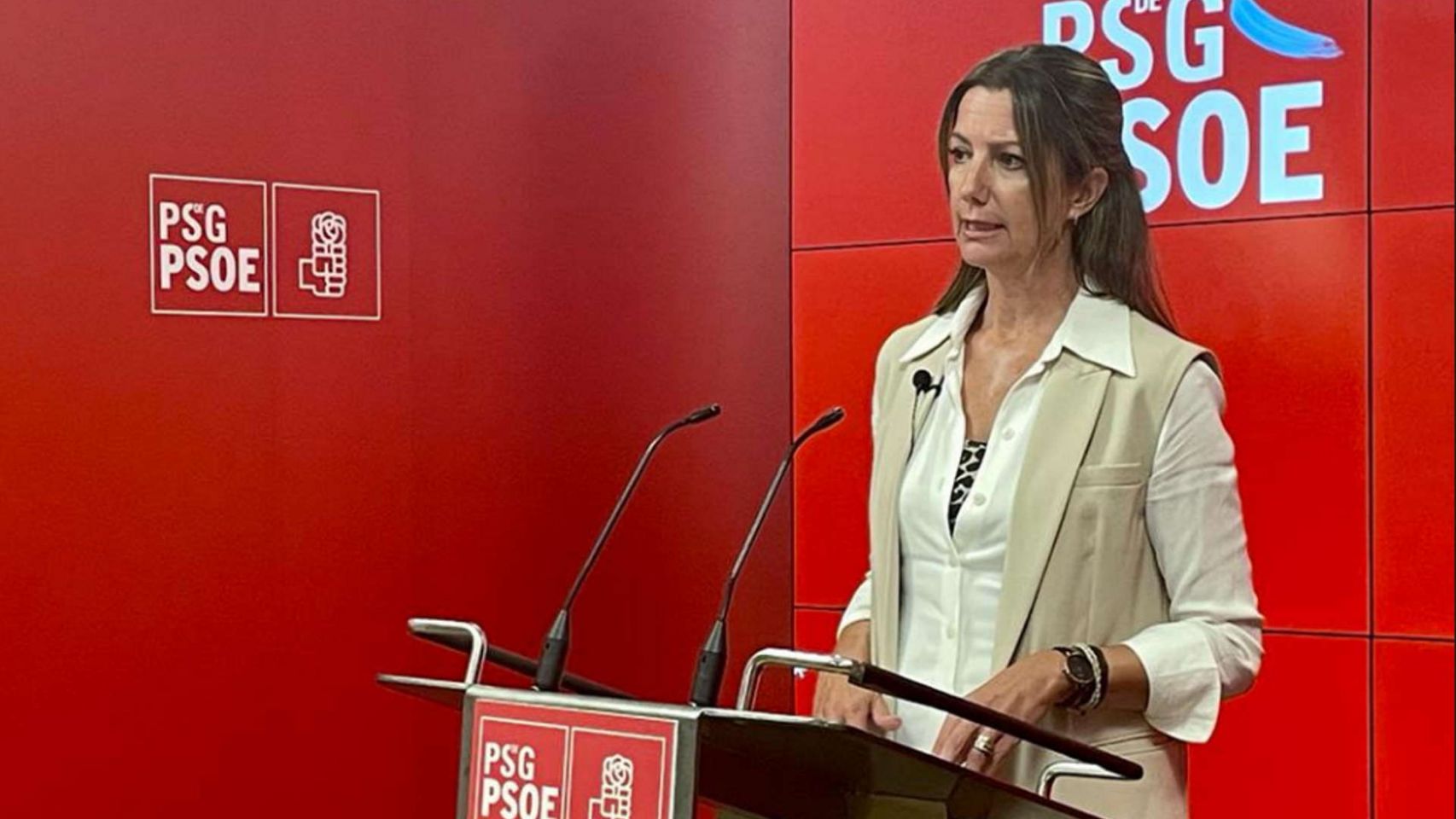 La vicesecretaria xeral del PSdeG-PSOE, Lara Méndez.