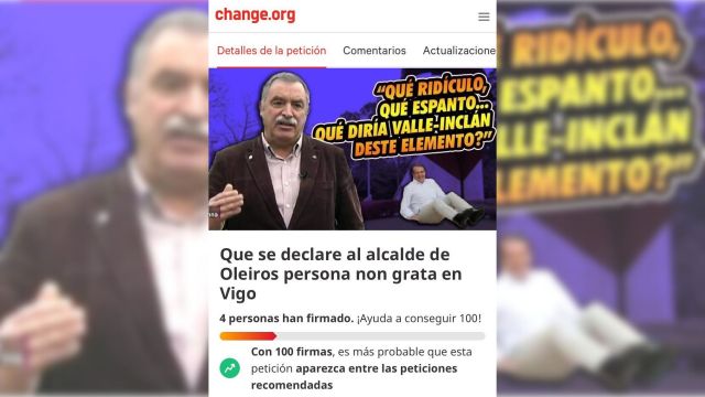 Recogida de firmas impulsada por 'Mítico Jicho de Vigo'.