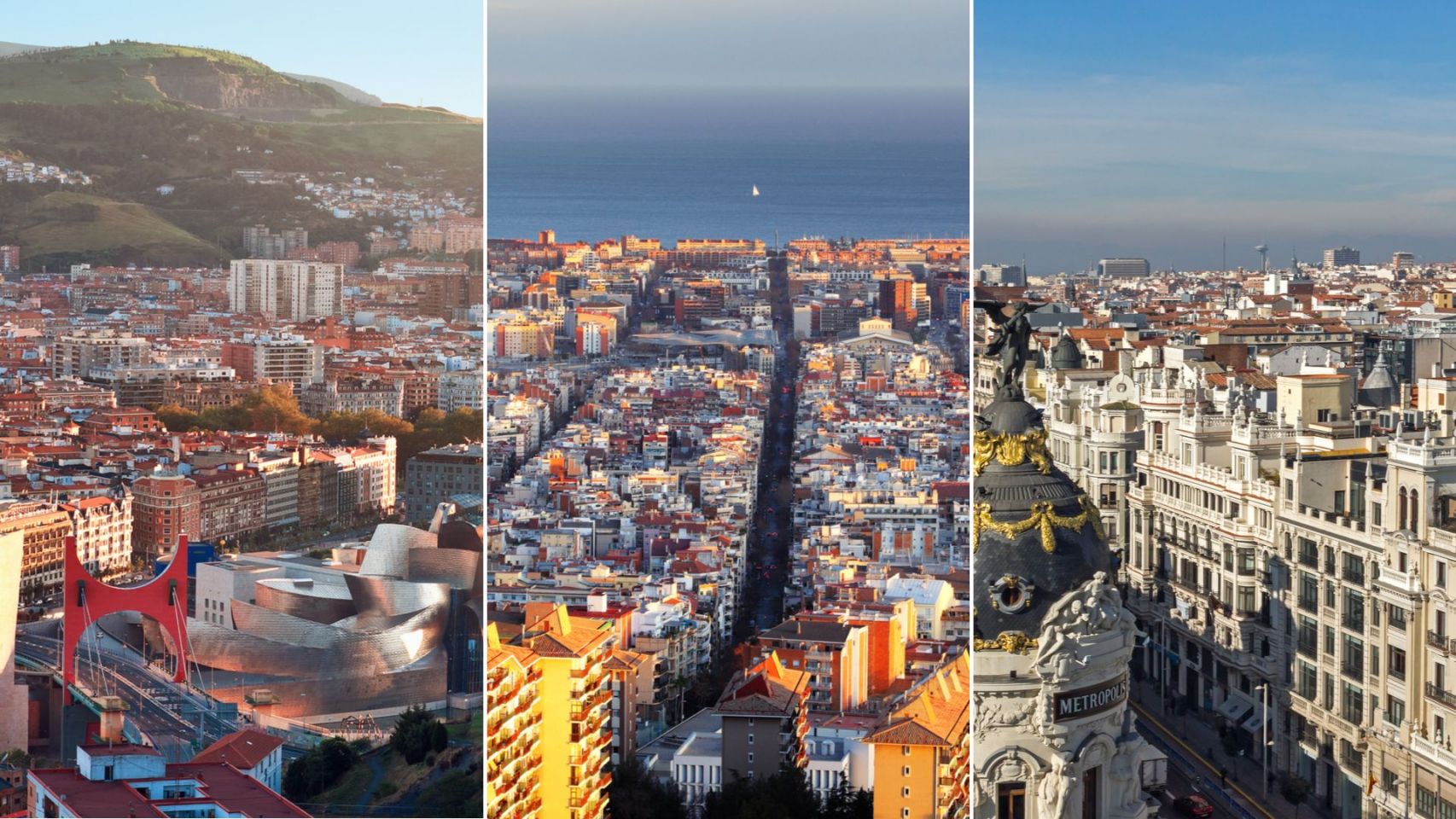 Bilbao, Barcelona y Madrid.