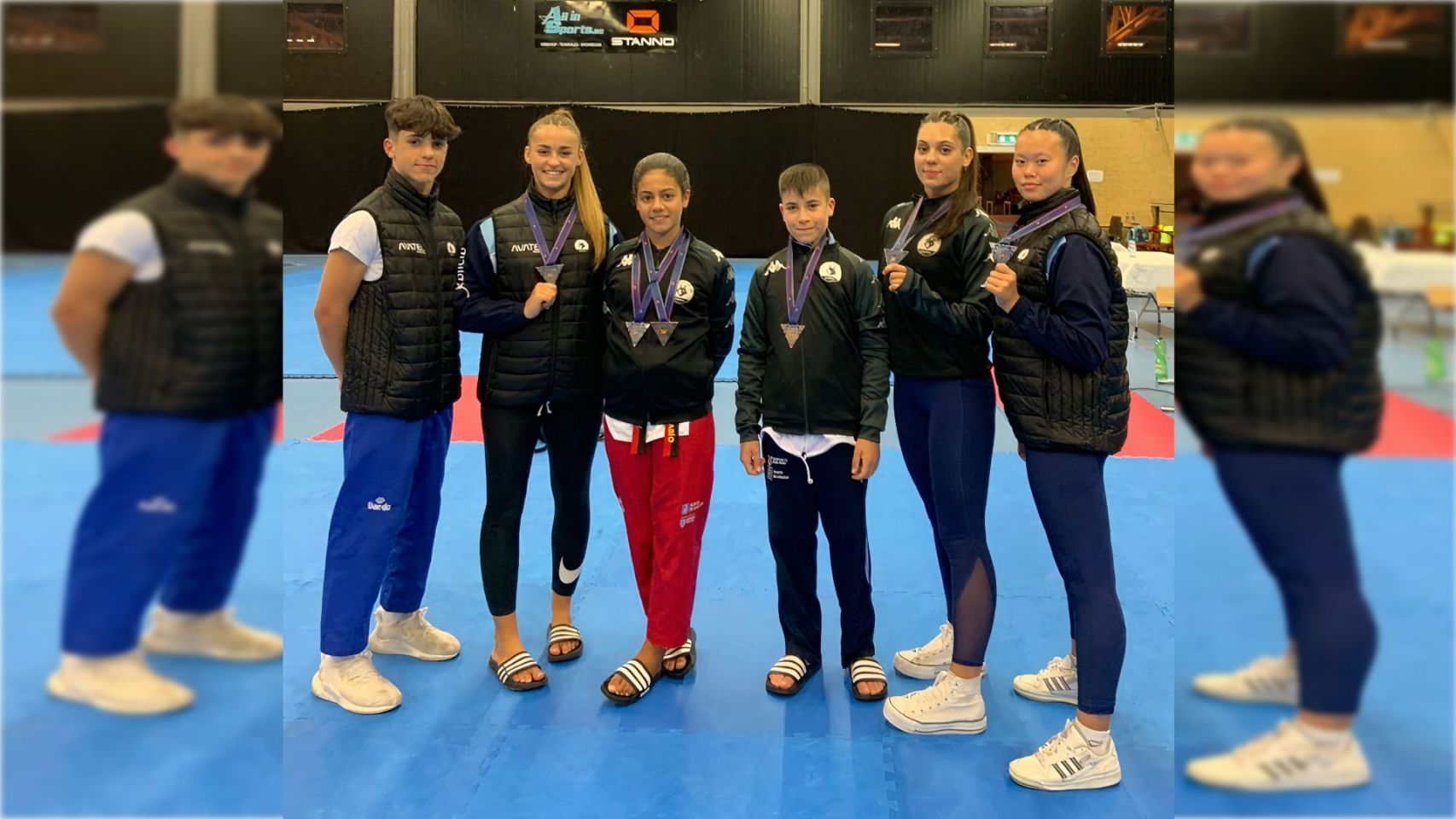 Representantes del Club Taekwondo Sada en la Copa de Europa.