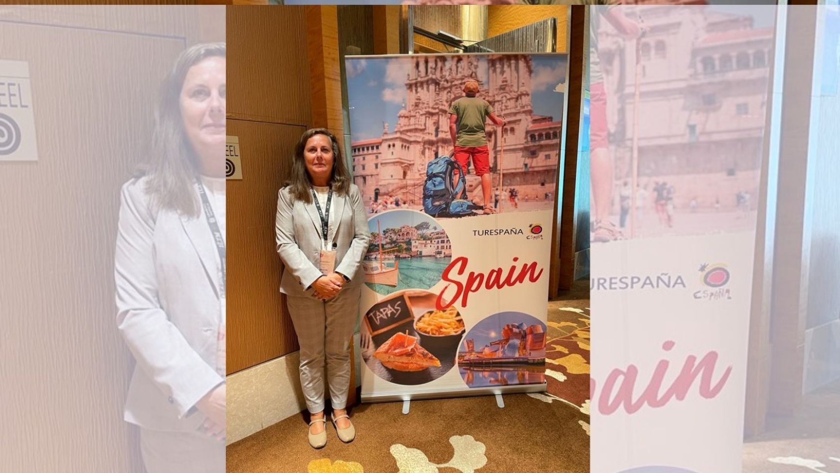 Flavia Ramil, xerente de Turismo de Santiago, na ILTM Asia Pacific en Singapur