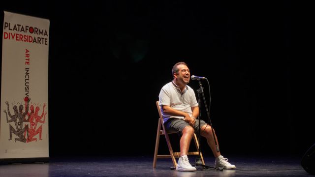 Juan Manuel Montilla, El Langui, en un evento de la Plataforma DiversidArte.