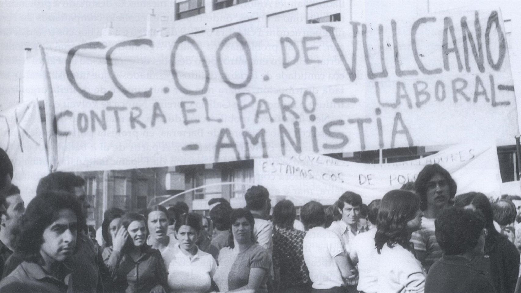 Imagen publicada en el libro 'A forza da Palabra', editado por la unión comarcal de CC.OO.-Vigo.