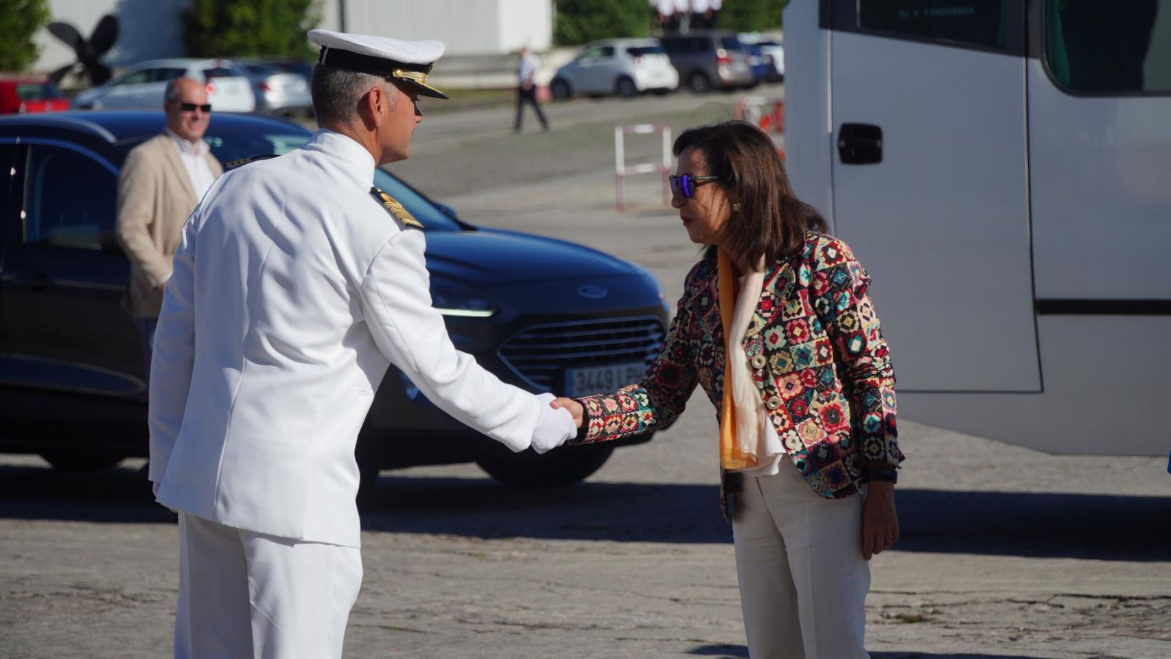 Margarita Robles asiste a la inauguración del curso académico 2022-2023 en la Escuela Naval de Marín.