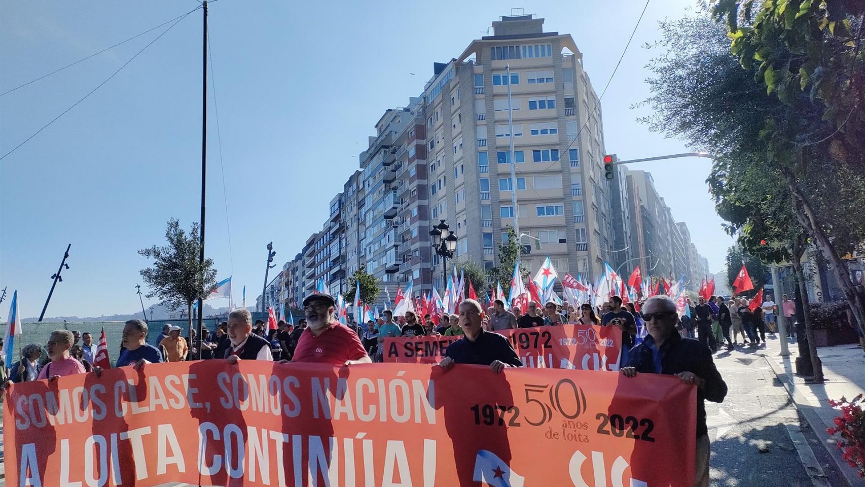 Manifestación convocada por la CIG en Vigo.