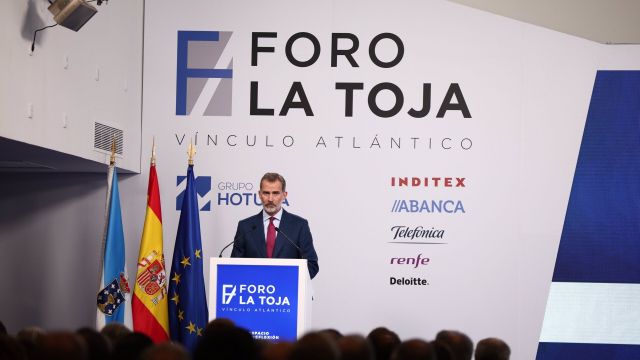 El rey Felipe VI en un foro en Galicia en una foto de archivo.