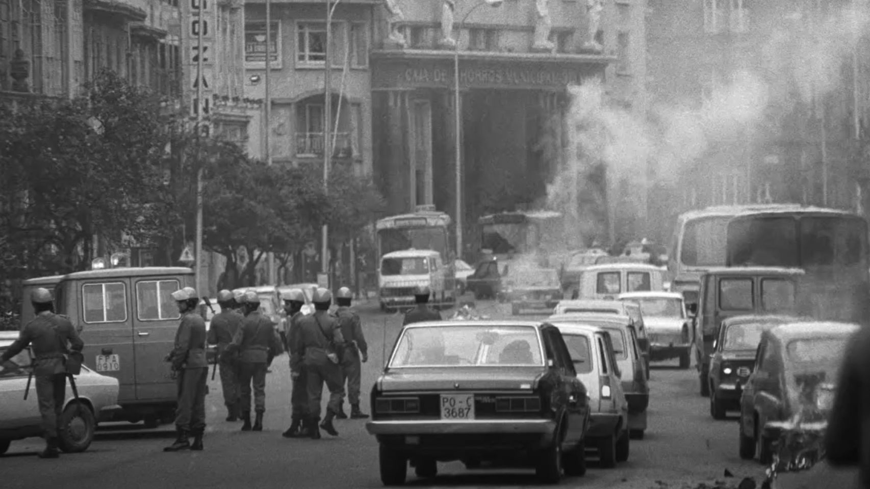 Imagen de la calle Policarpo Sanz durante la huelga de septiembre de 1972.