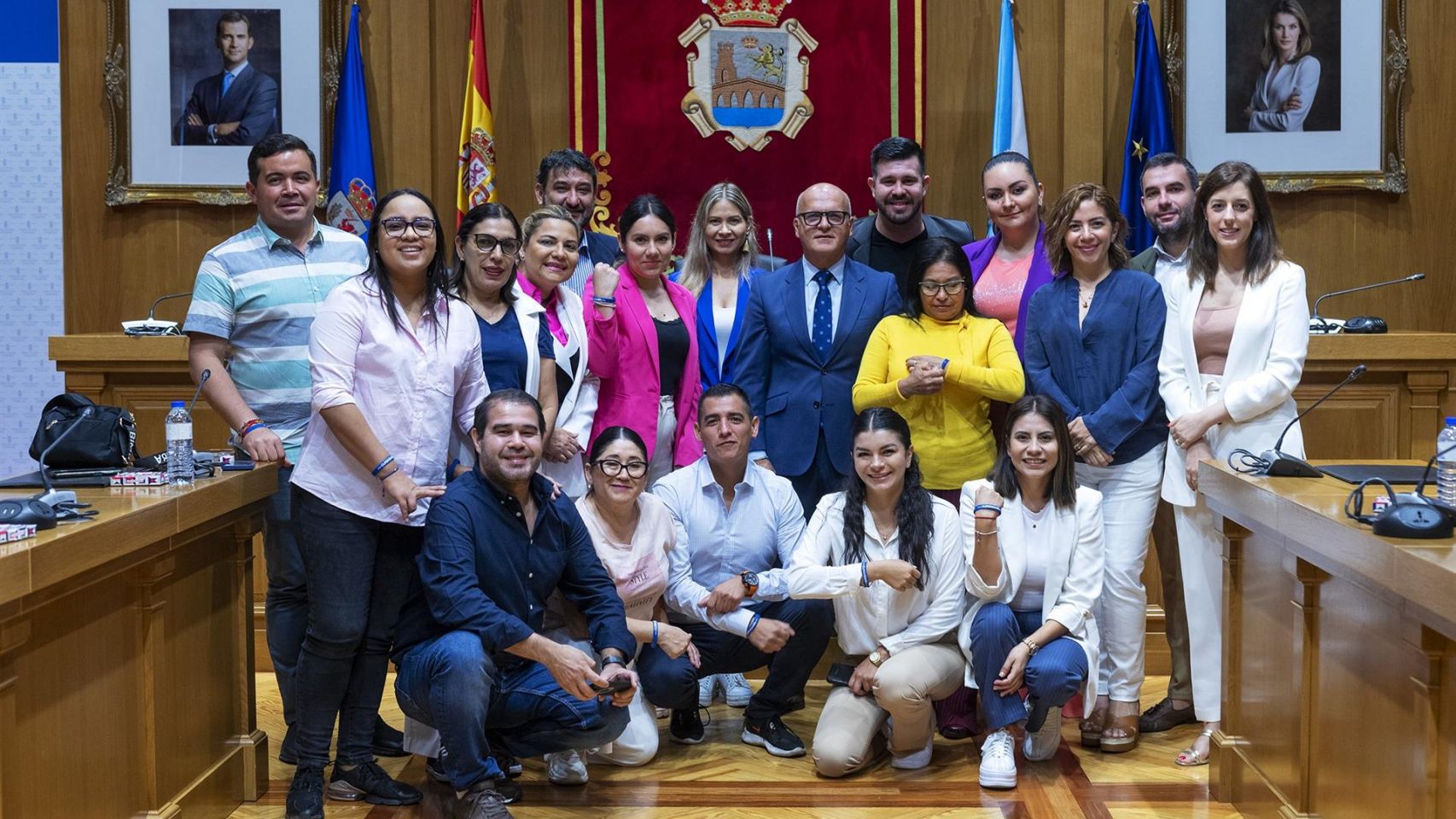 Recepción del presidente de la Diputación de Ourense, Manuel Baltar, a cargos municipales de Latinoamérica.