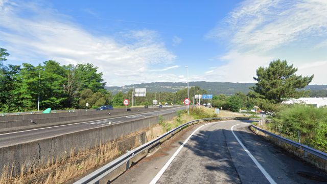 Carretera A-52 a su paso por O Porriño (Pontevedra).