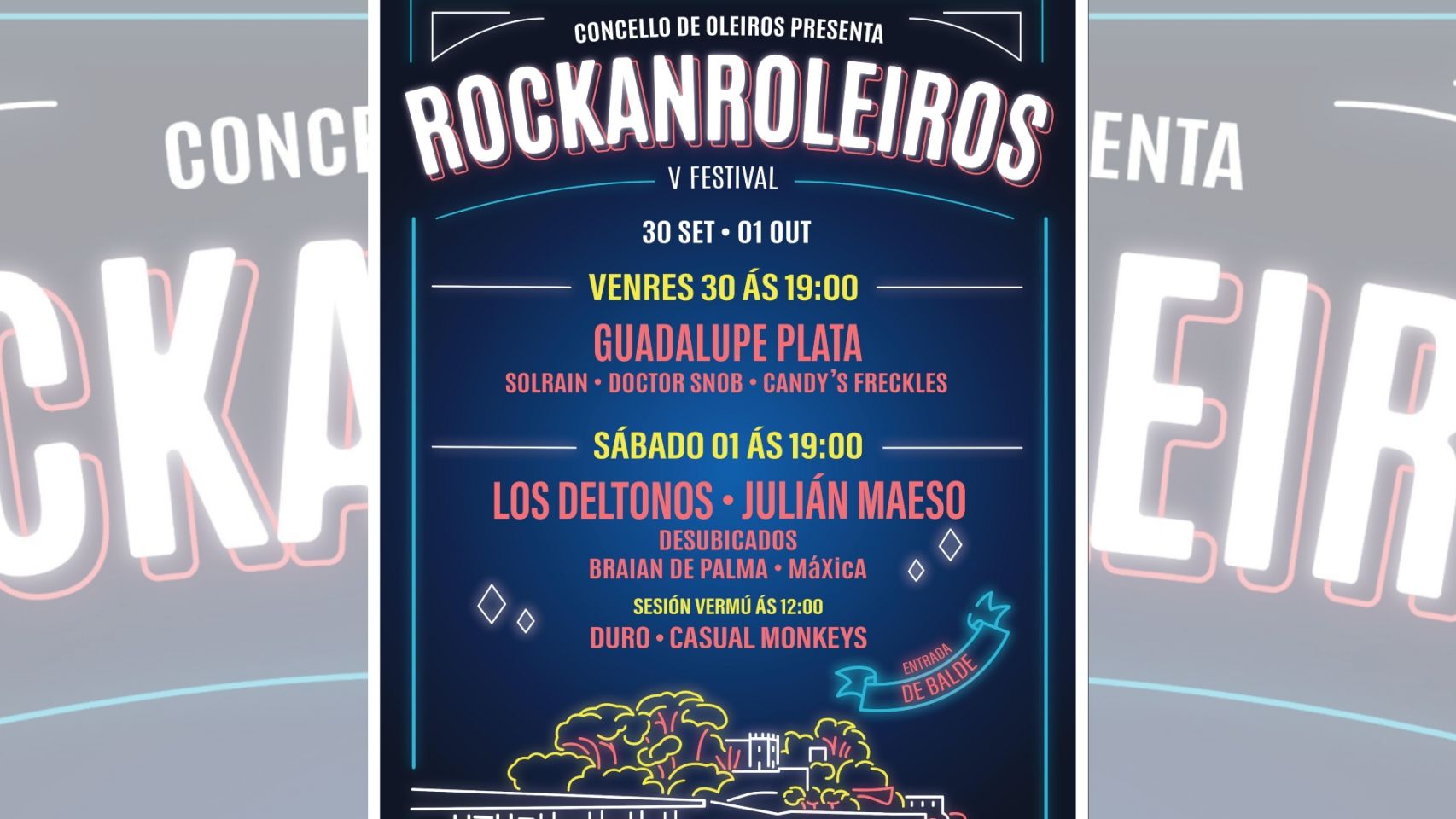 Cartel de la V edición Rockanroleiros.