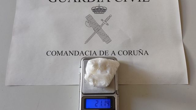 Cocaína incautada en Outes