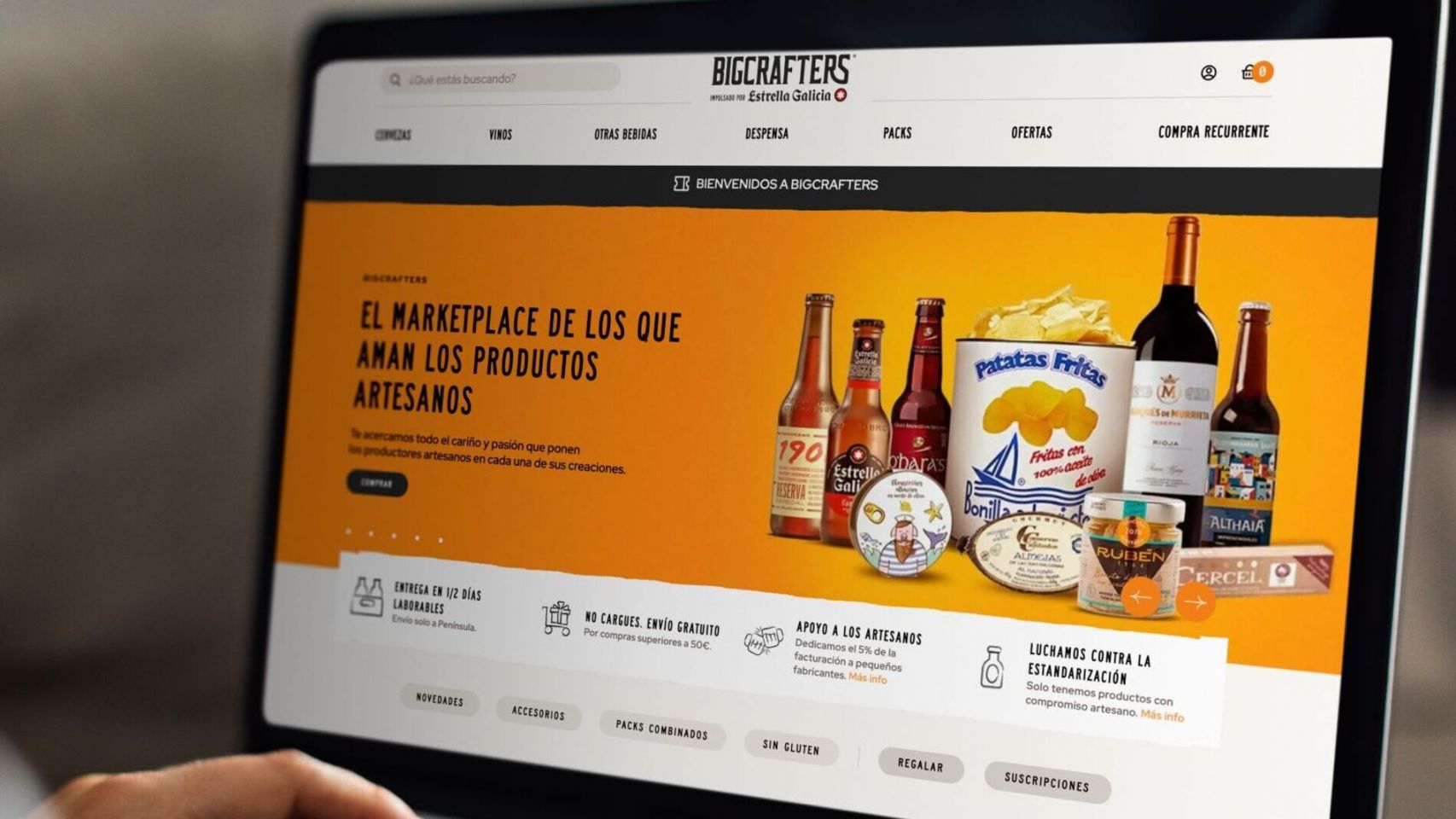 Página web del 'marketplace' bigcrafters.com.