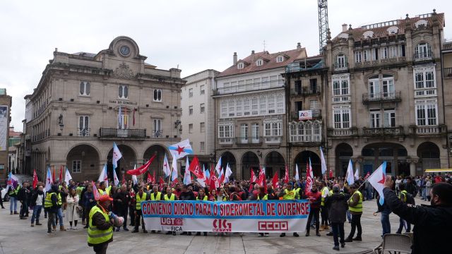 Manifestación del sector siderometal en Ourense. 