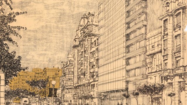 Cartel de la Semana de la Arquitectura de A Coruña. 