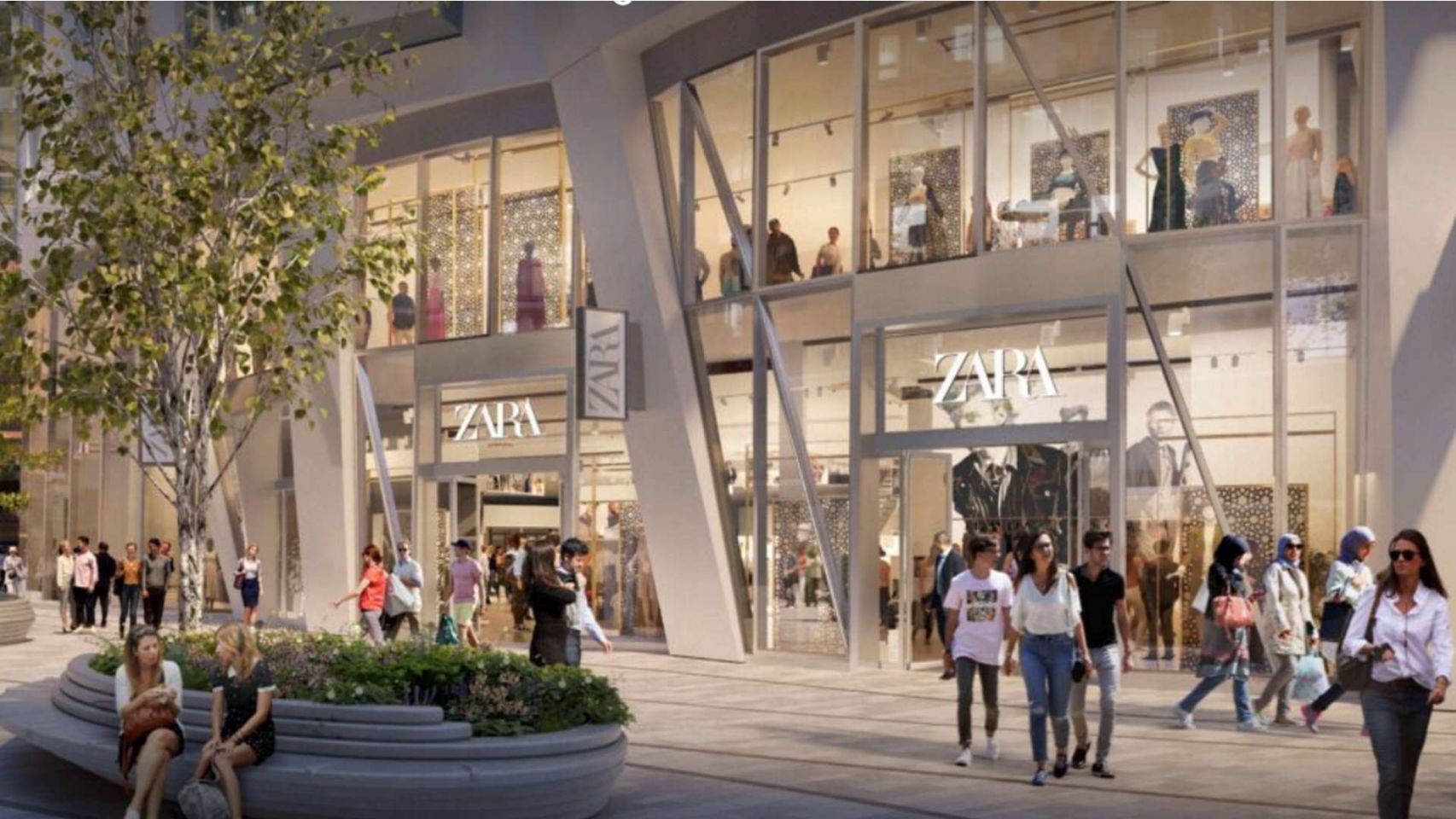 Imagen del proyecto de la nueva tienda de Zara en Londres 