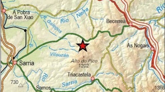 Temblor registrado en Triacastela