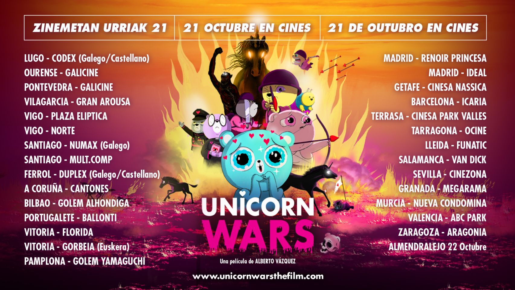 Cartel de 'Unicorn Wars'.