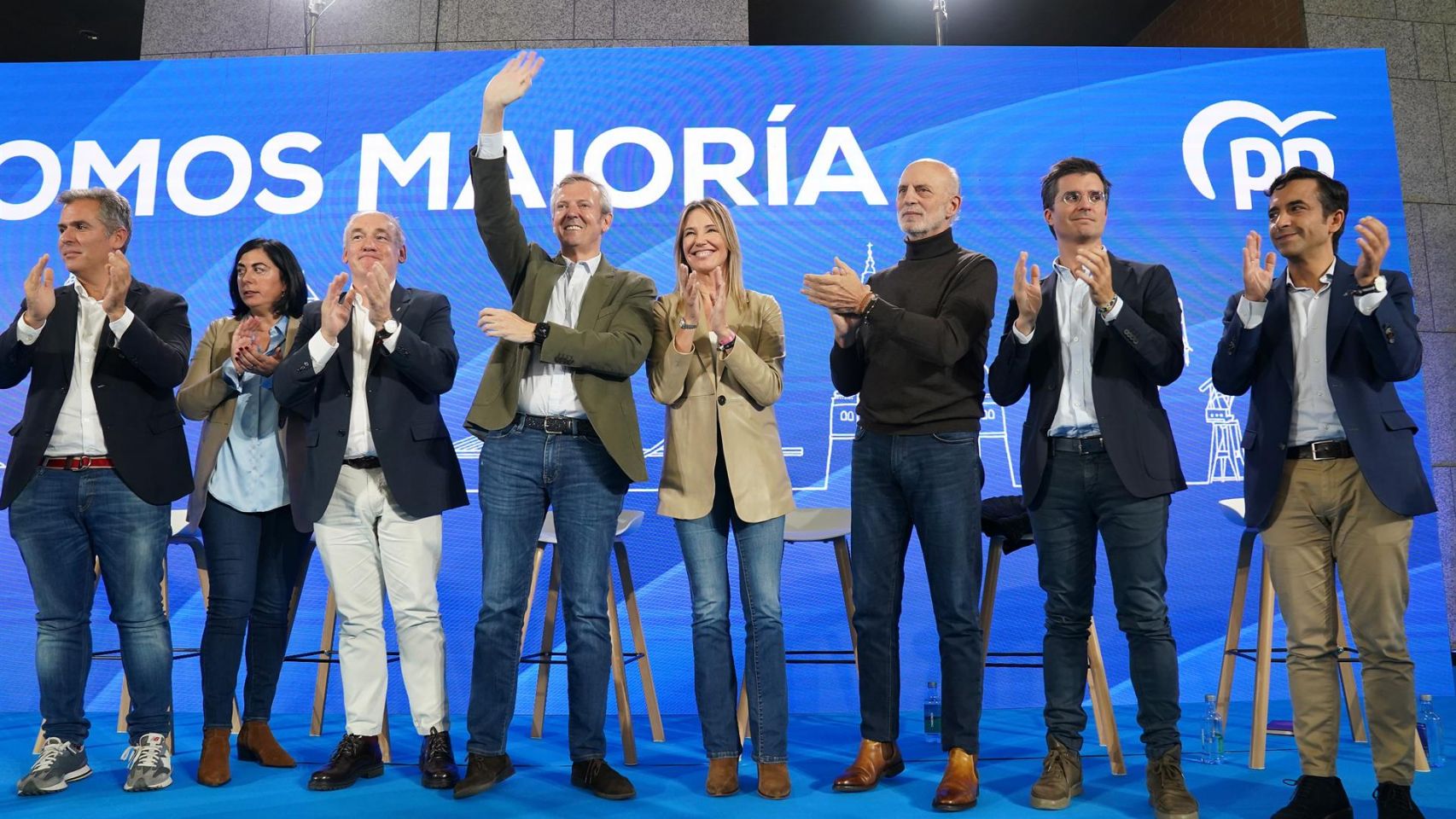 Presentación de los candidatos del PPdeG a las alcaldías de las siete ciudades gallegas en las próximas elecciones municipales. 