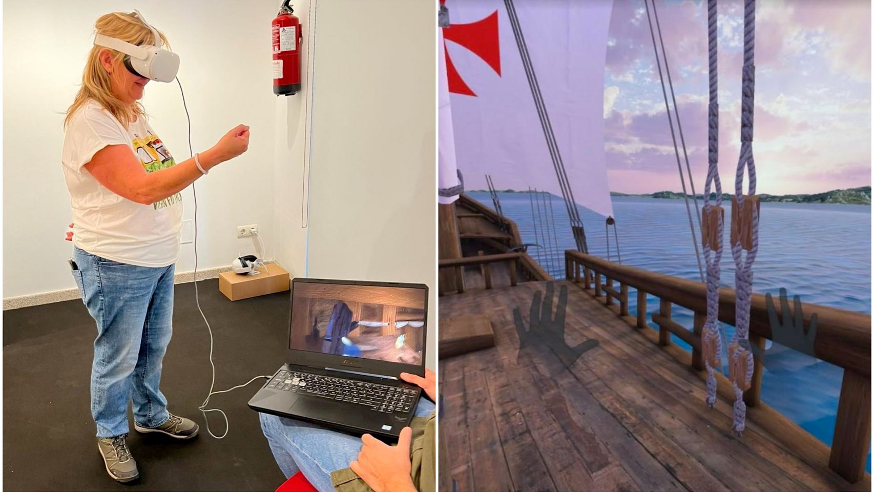 Realidad virtual en la Casa da Navegación, Baiona. 