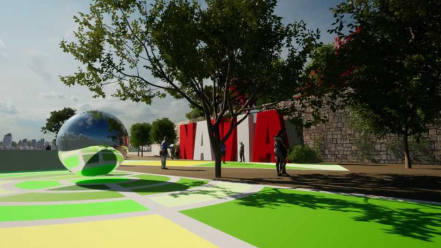 Diseño del nuevo parque de Navia, en Vigo. 