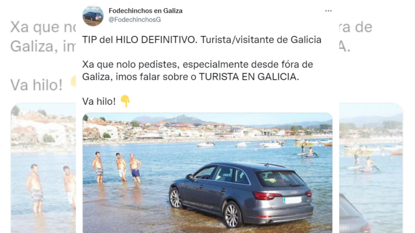 Hilo sobre los tipos de turistas en Galicia.
