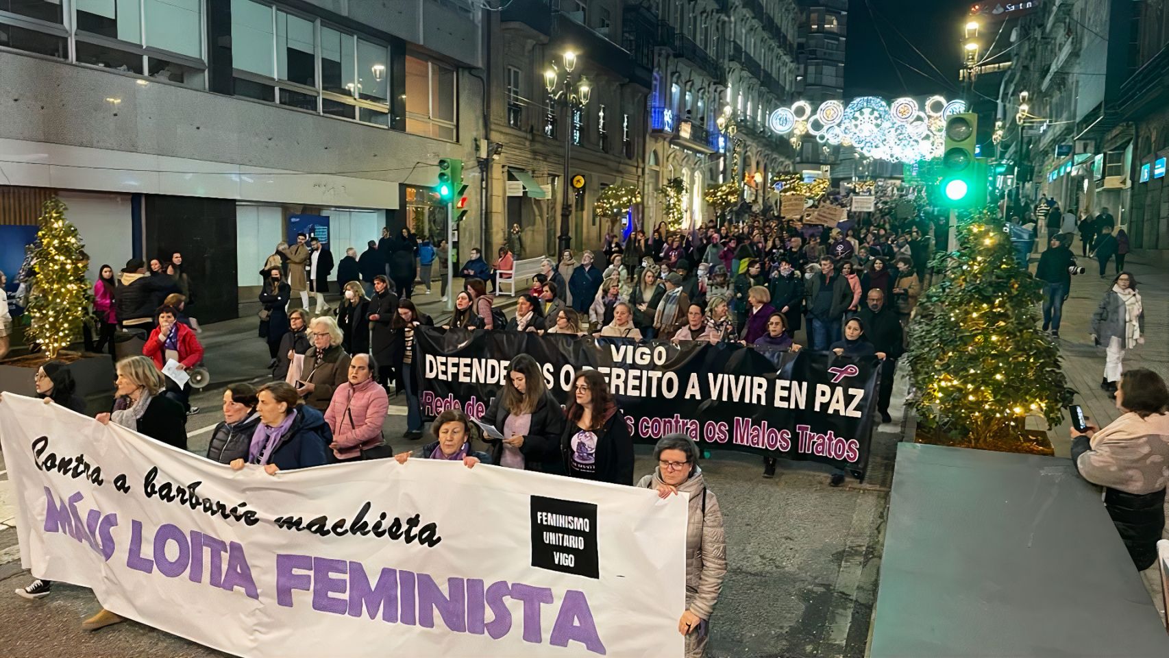 Manifestación en Vigo el 25 de noviembre de 2022.