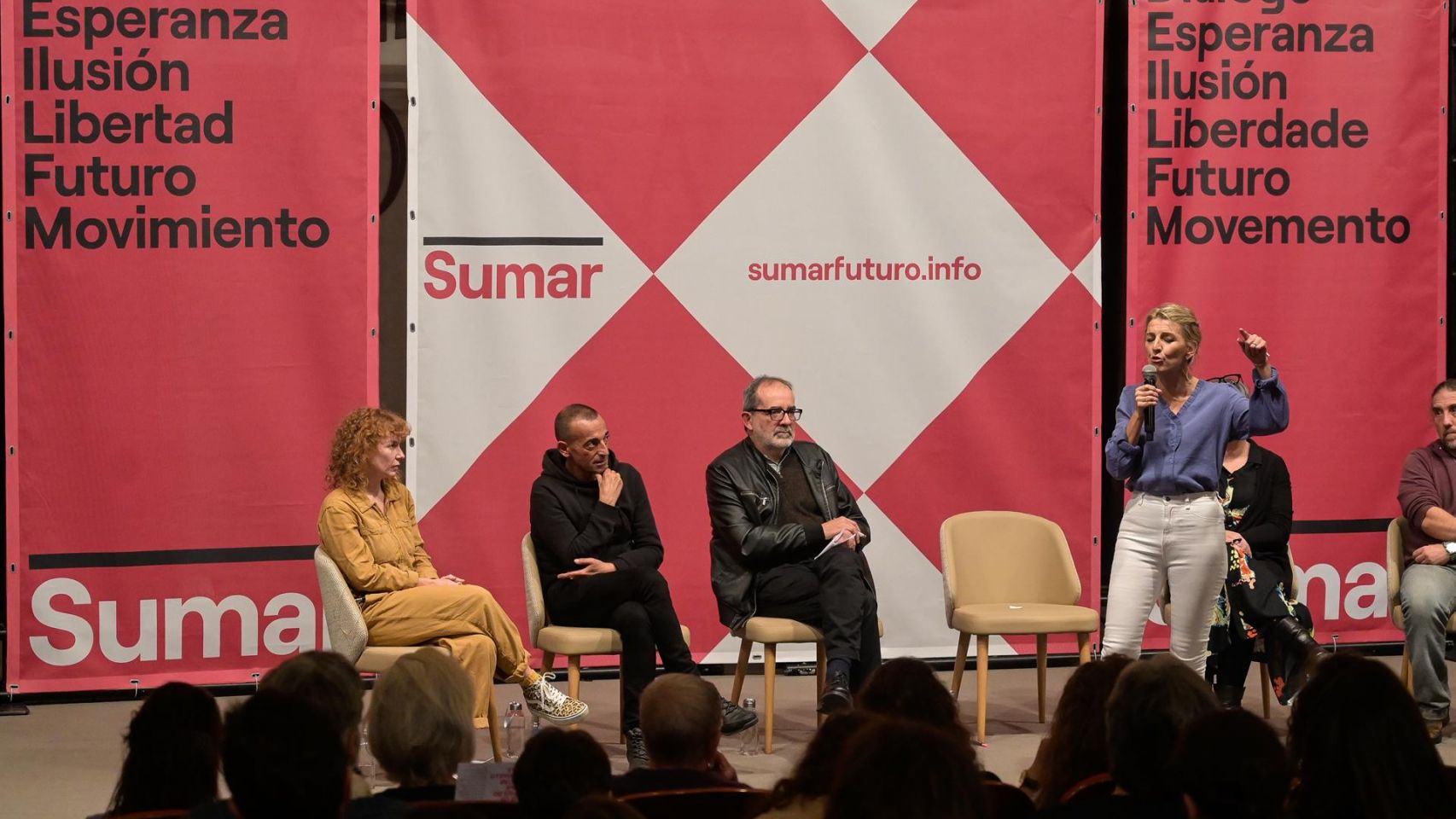 La vicepresidenta segunda del Gobierno y ministra de Trabajo y Economía Social, Yolanda Díaz, presenta 'Sumar' en A Coruña.