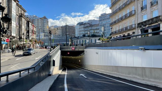 Túnel de la calle Lepanto, en Vigo. 