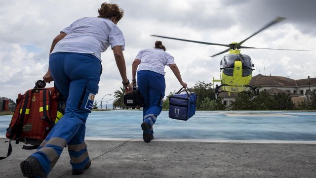 Atención del 061 en Galicia, urgencias sanitarias, helicóptero.
