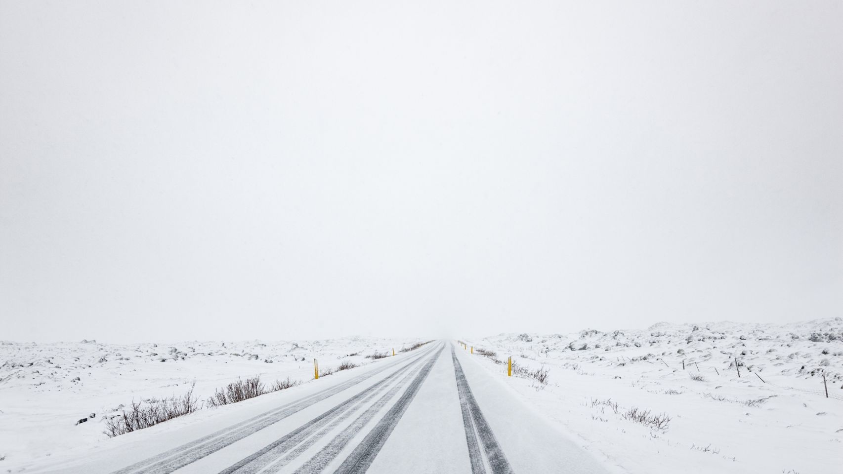Carretera nevada en una imagen de archivo.
