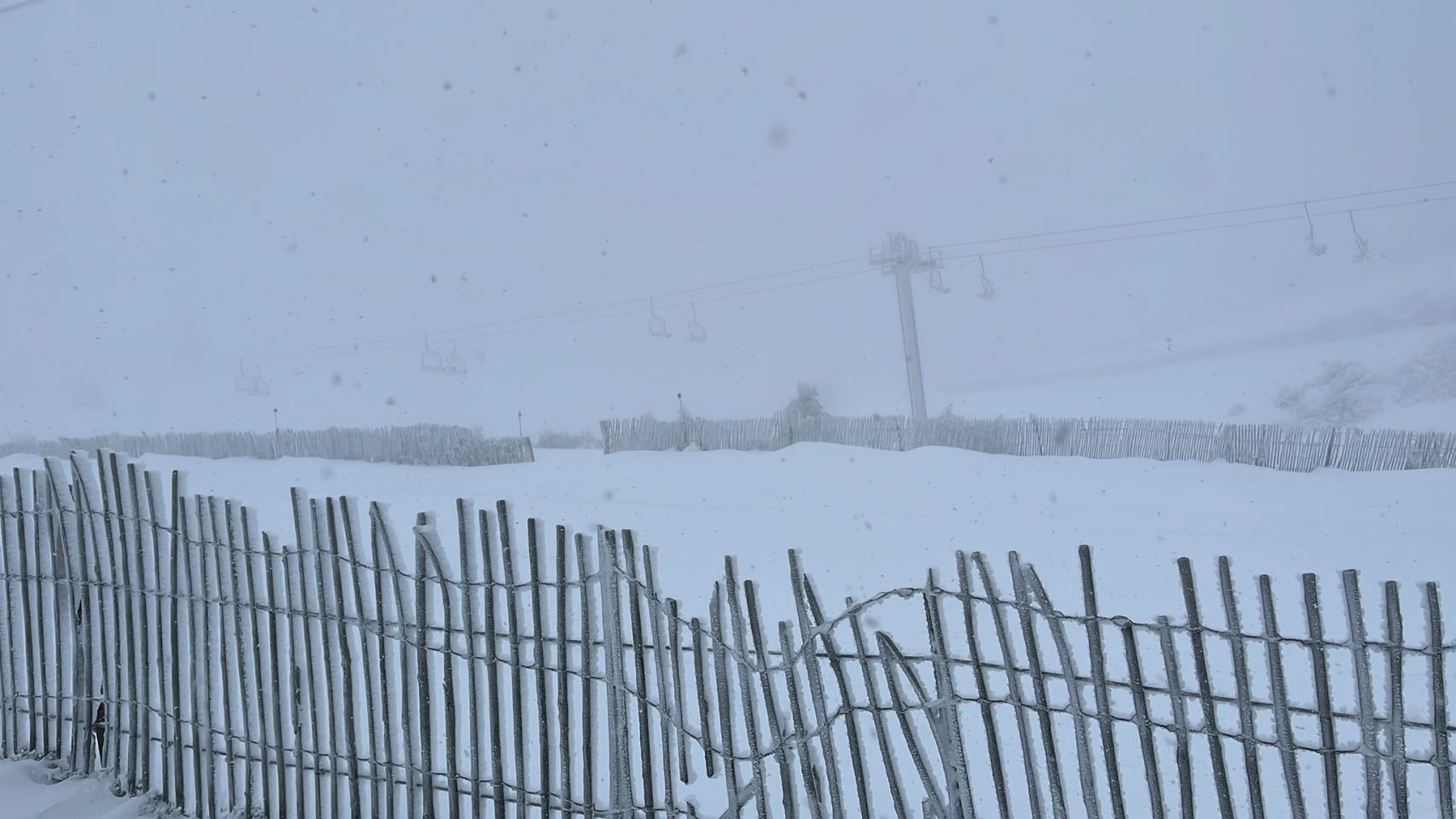 Nieve en Manzaneda en enero de 2023.