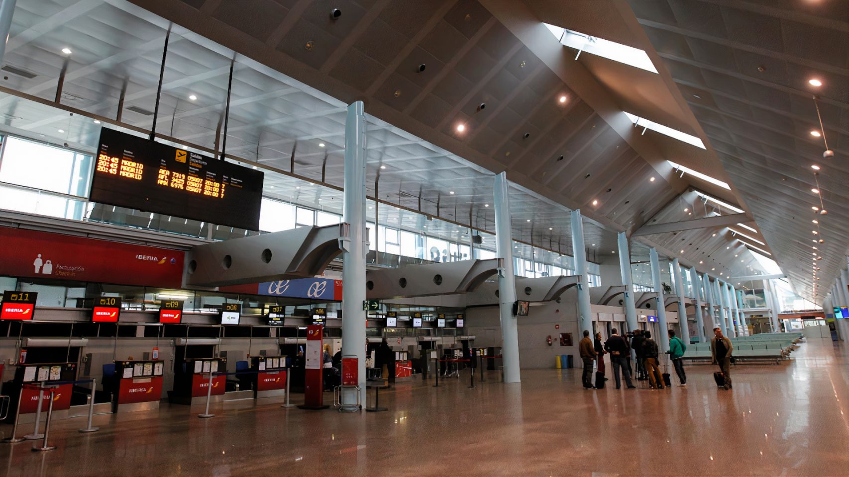 Interior del aeropuerto de Peinador, en Vigo.
