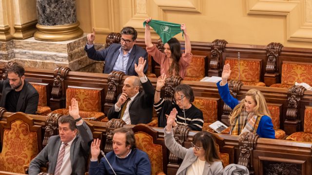 Votación en el Pleno de A Coruña.