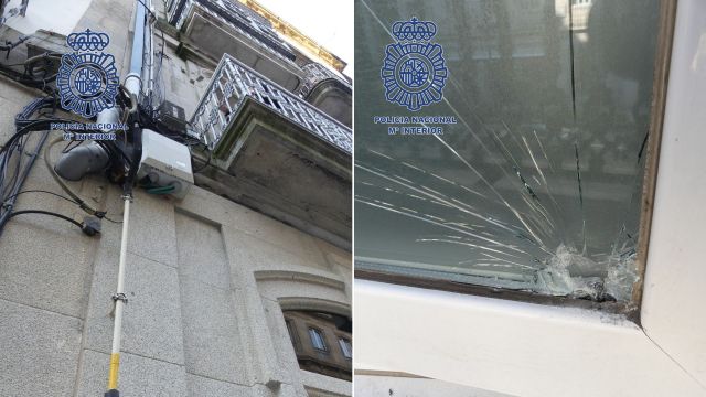 El ladrón subió por la fachada exterior de los edificios para acceder a las oficinas.