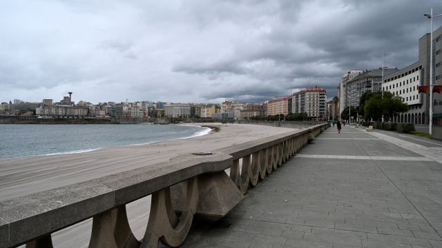 El paseo marítimo de A Coruña.