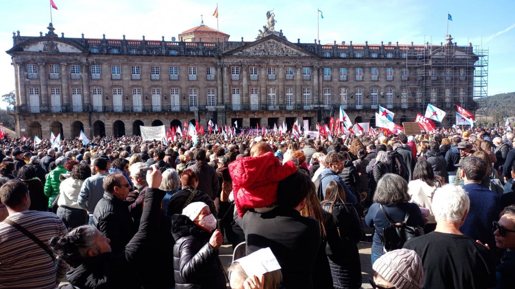 Manifestación por la Sanidade Pública en Santiago de Compostela en una foto de archivo.
