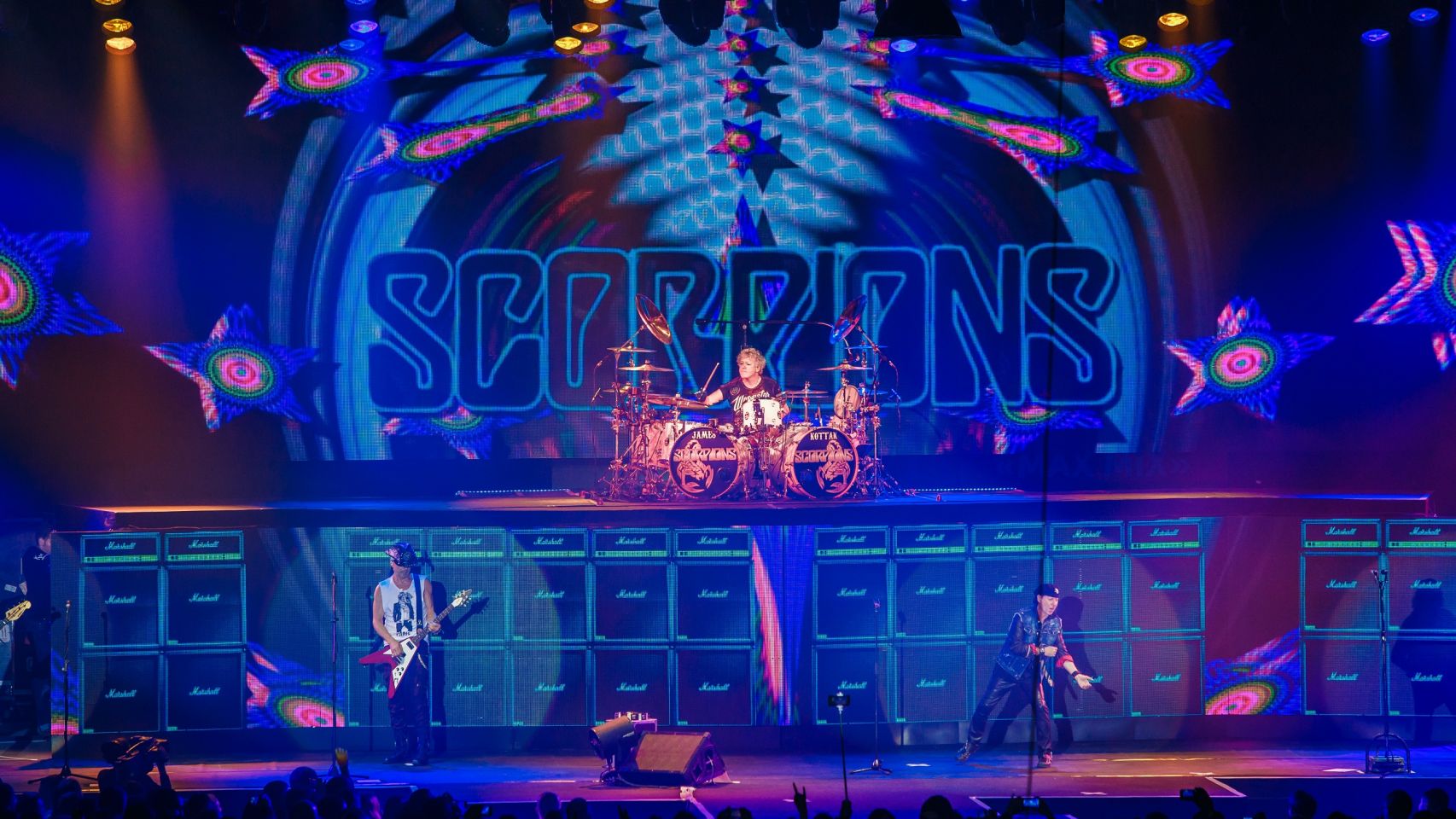 Scorpions en un concierto.