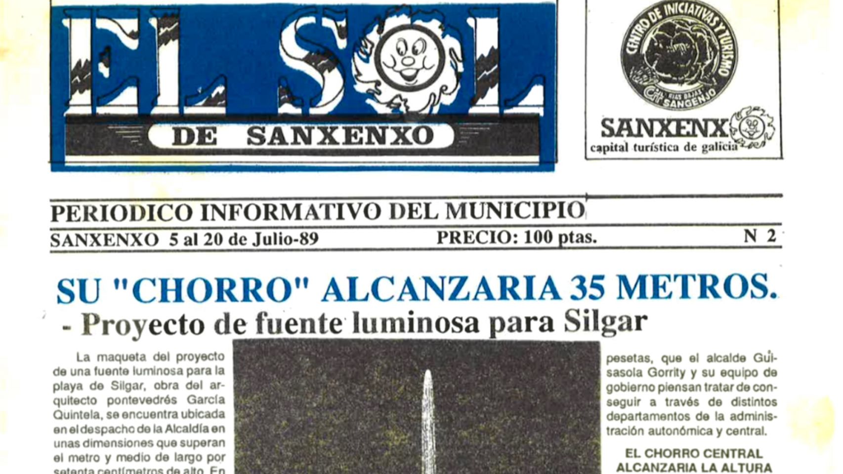 "El Sol de Sanxenxo", antiguo periódico del municipio. 