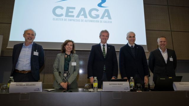 Clausura de la asamblea del Clúster de Empresas de Automoción de Galicia (Ceaga).