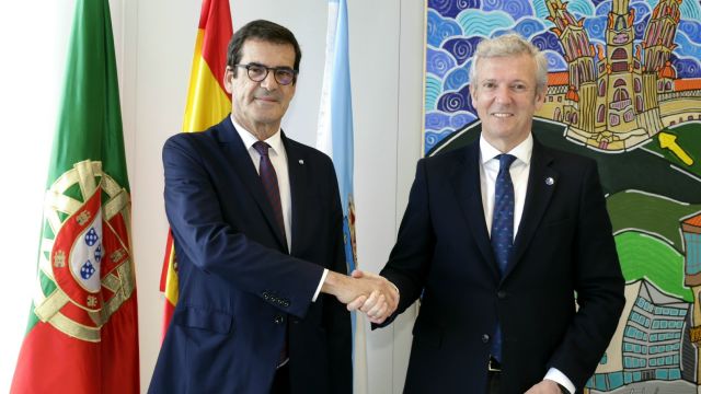 Reunión entre el alcalde de Oporto, Rui Moreira, y Alfonso Rueda. 