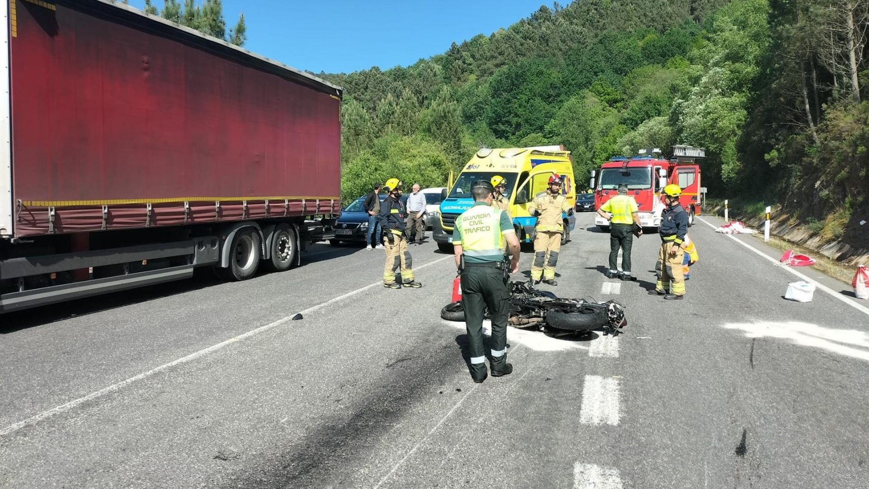 Accidente con un joven fallecido en Pantón (Lugo).