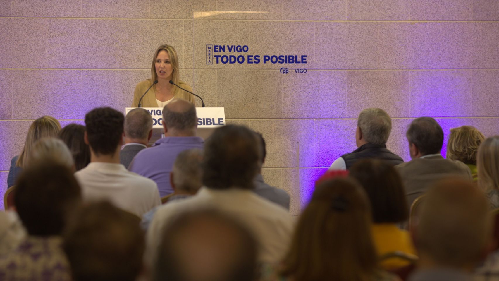 Presentación del programa electoral de la candidatura de Marta Fernández-Tapias. 