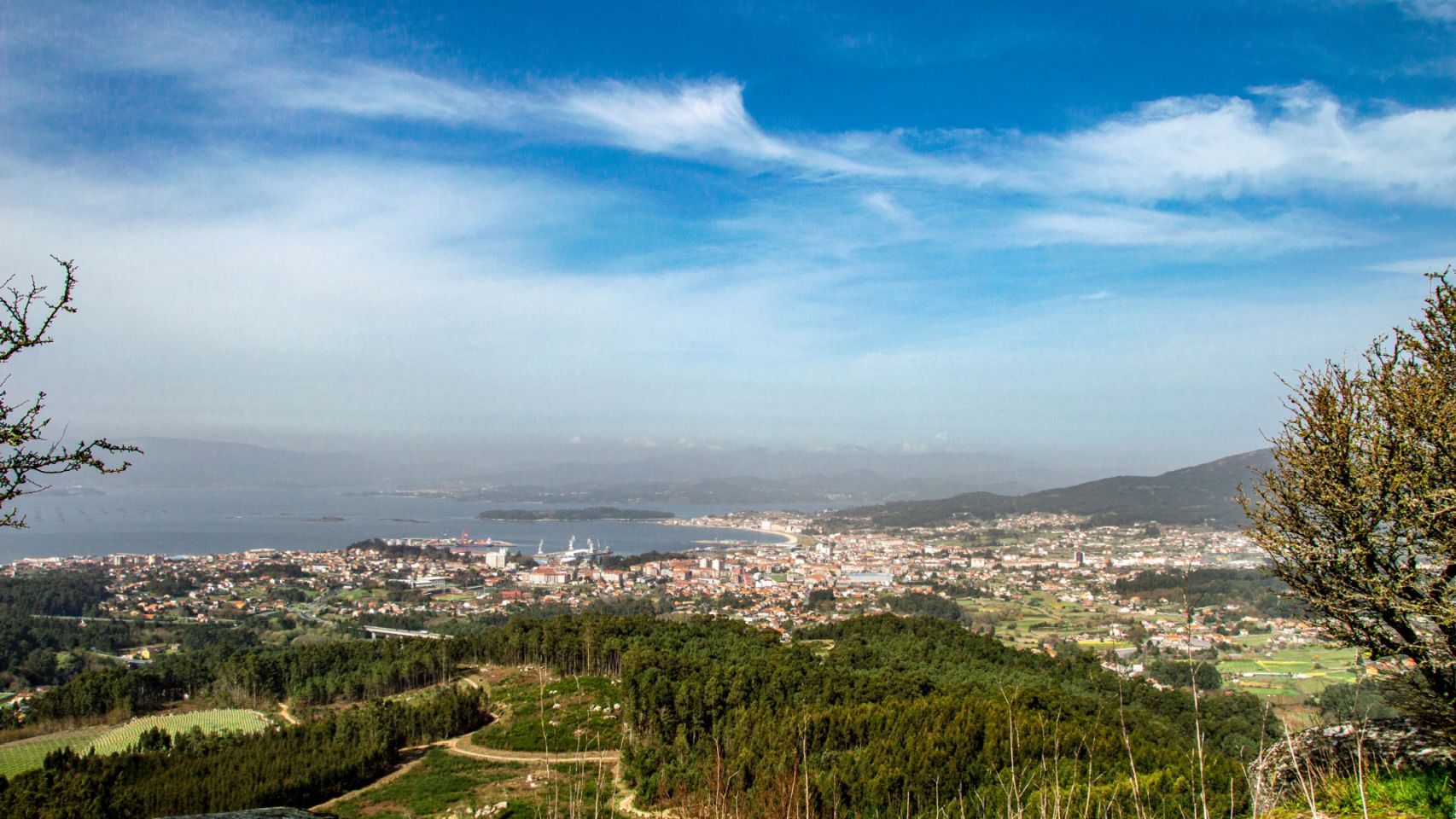 Vista panorámica de Vilanova de Arousa.