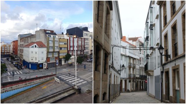 El barrio de Monte Alto y la Ciudad Vieja de A Coruña.