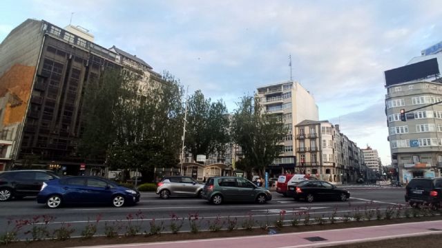 La plaza de Ourense de A Coruña, esta mañana.