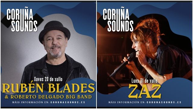 Rubén Blades y ZAZ actuarán en el Coruña Sounds.