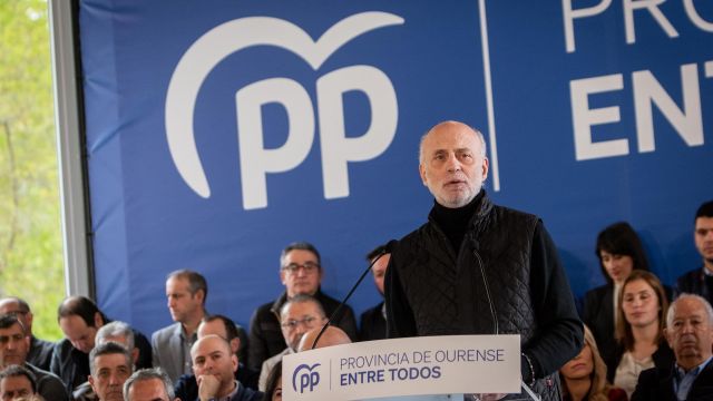 Manuel Cabezas en un mitin del Partido Popular. 